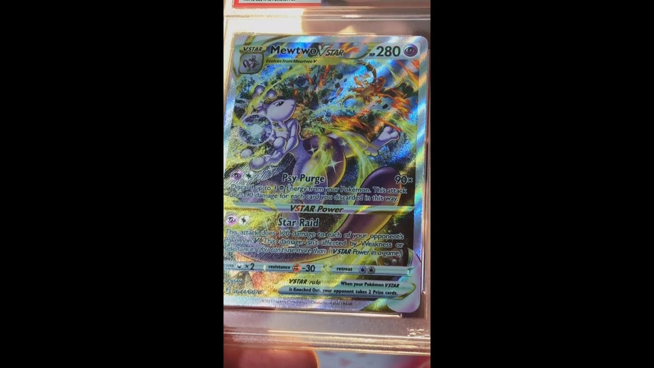 PSA graded my Mewtwo VSTAR from Crown Zenith! How did it do?