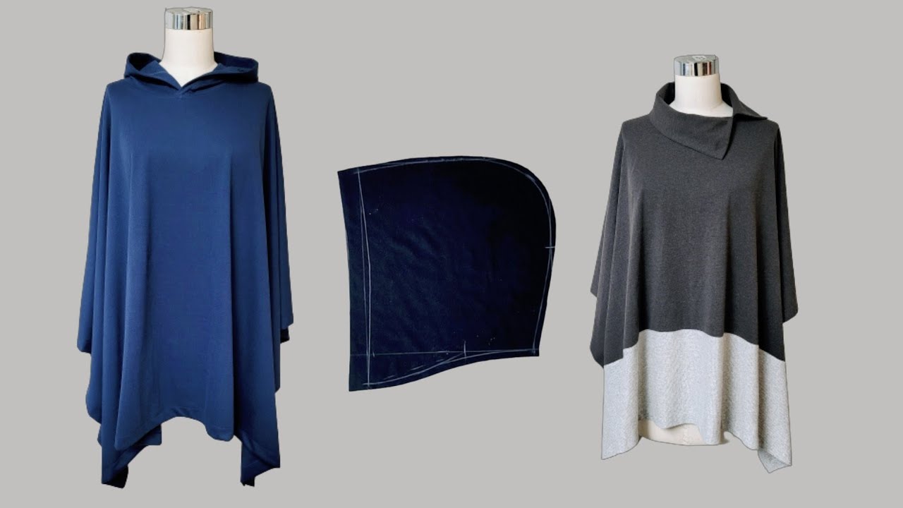 모자달린 케이프 숄 만들기 / Make a cape shawl with a hat