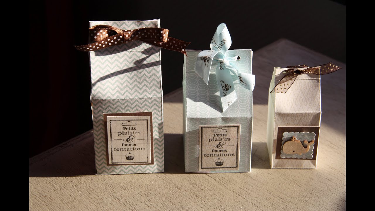 une boite à friandises en forme de carton de lait