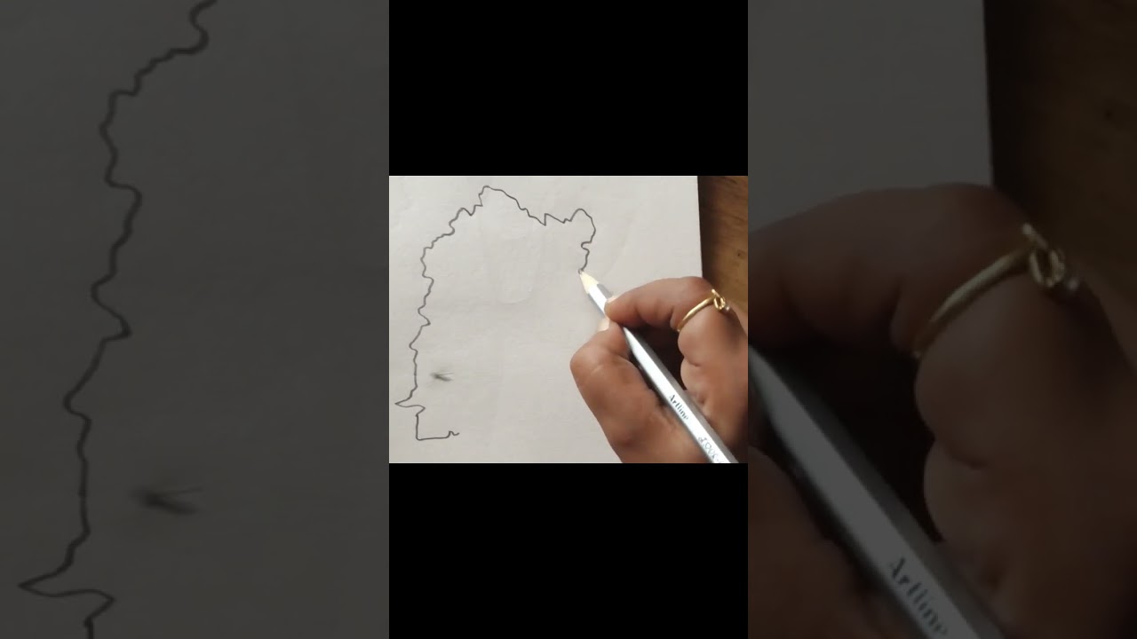 How to draw Telangana Map #shorts #art #map