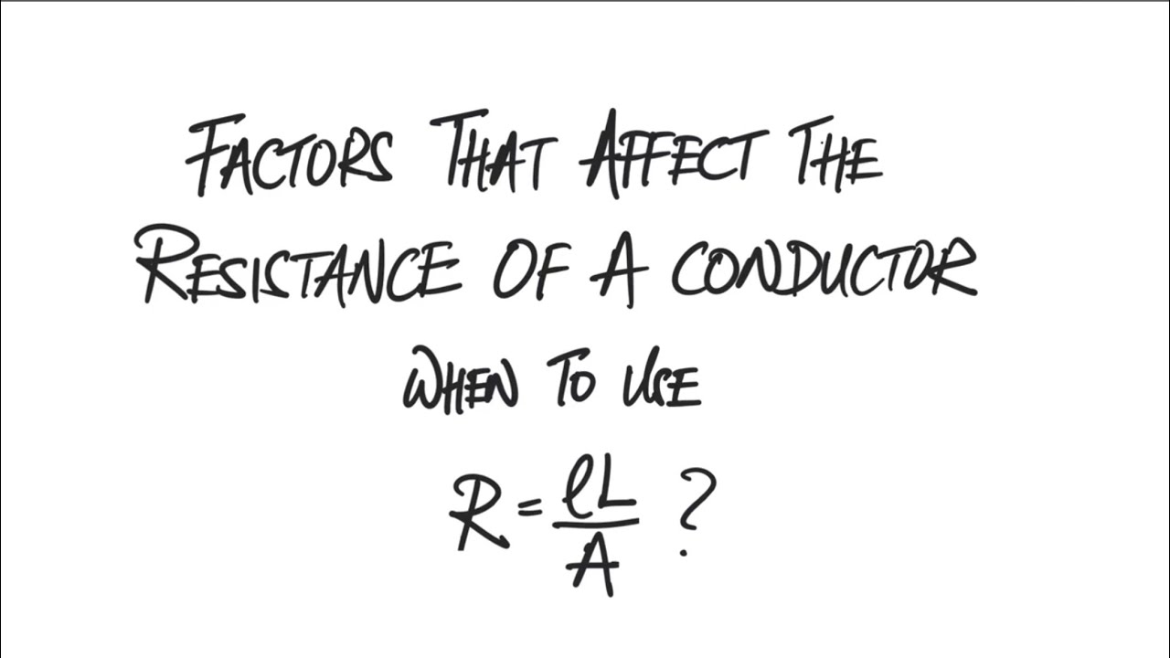 When to use R = pL/A.