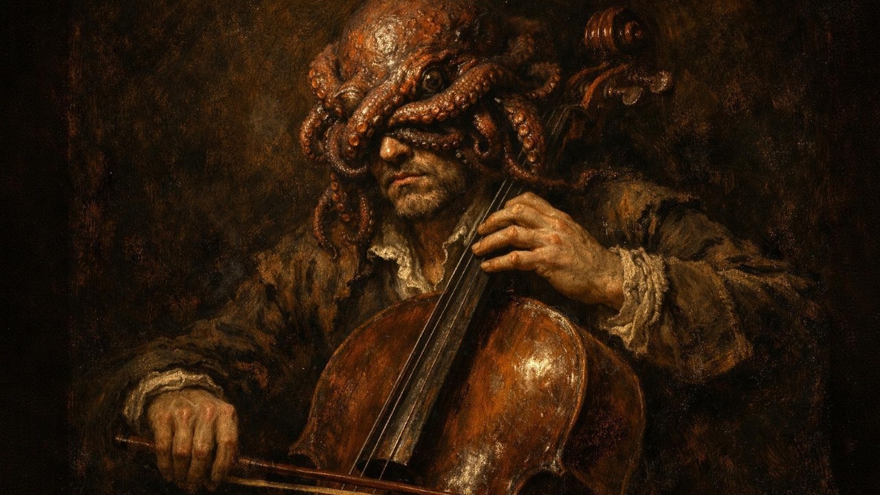 Silencio Carmesí – Violonchelo Neoclásico Sombrío