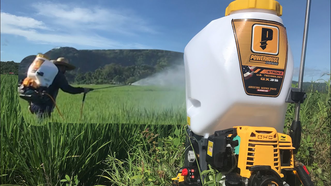 actual test review of my knapsack power sprayer/ rice farming