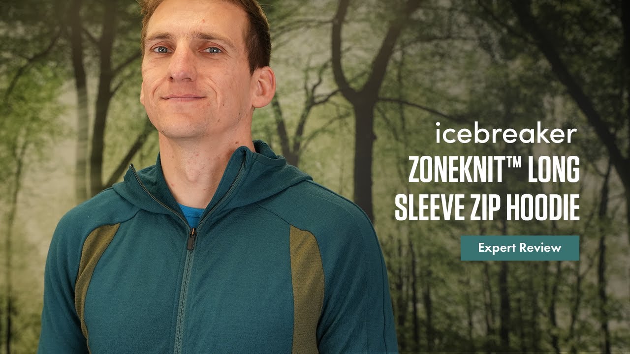 Bluza z kapturem z długim rękawem i zamkiem błyskawicznym Icebreaker ZoneKnit z polaru &ndash; recenzja eksperta dla mężczyzn [2023]