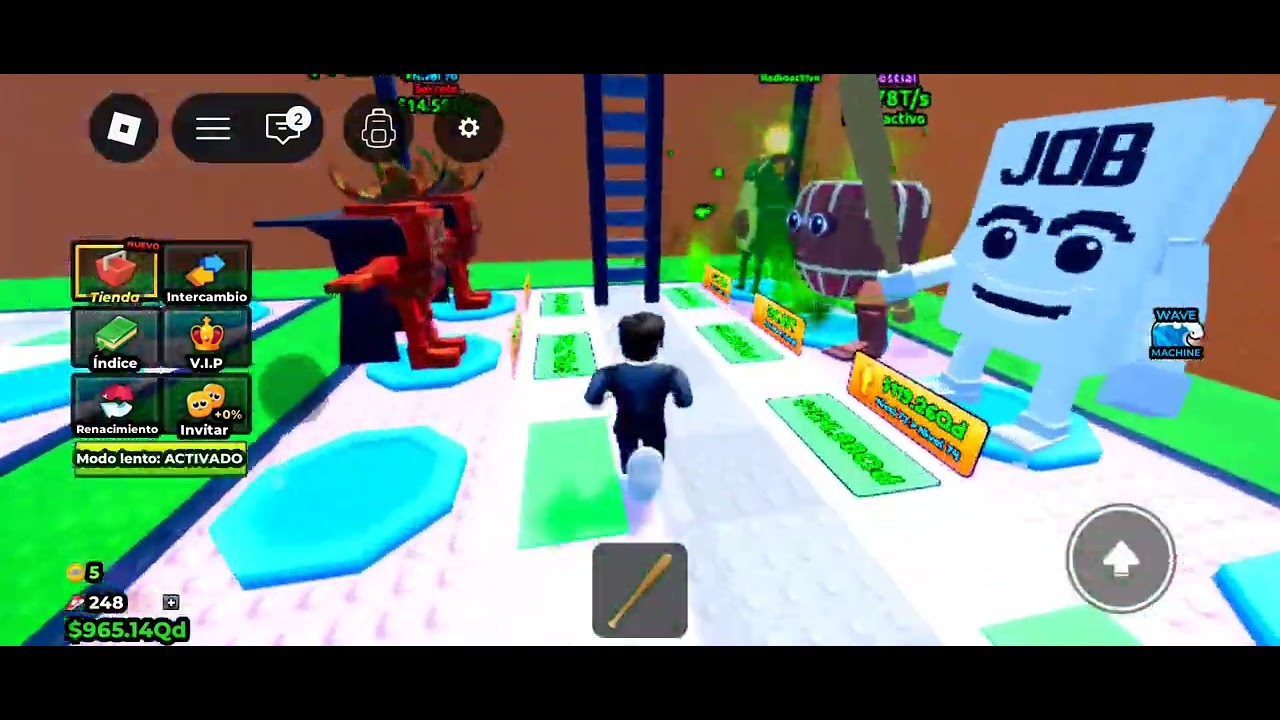 Jugando escapa del tsunami por brainrots¡Conseguí un job job!¿Nuego truco ?
