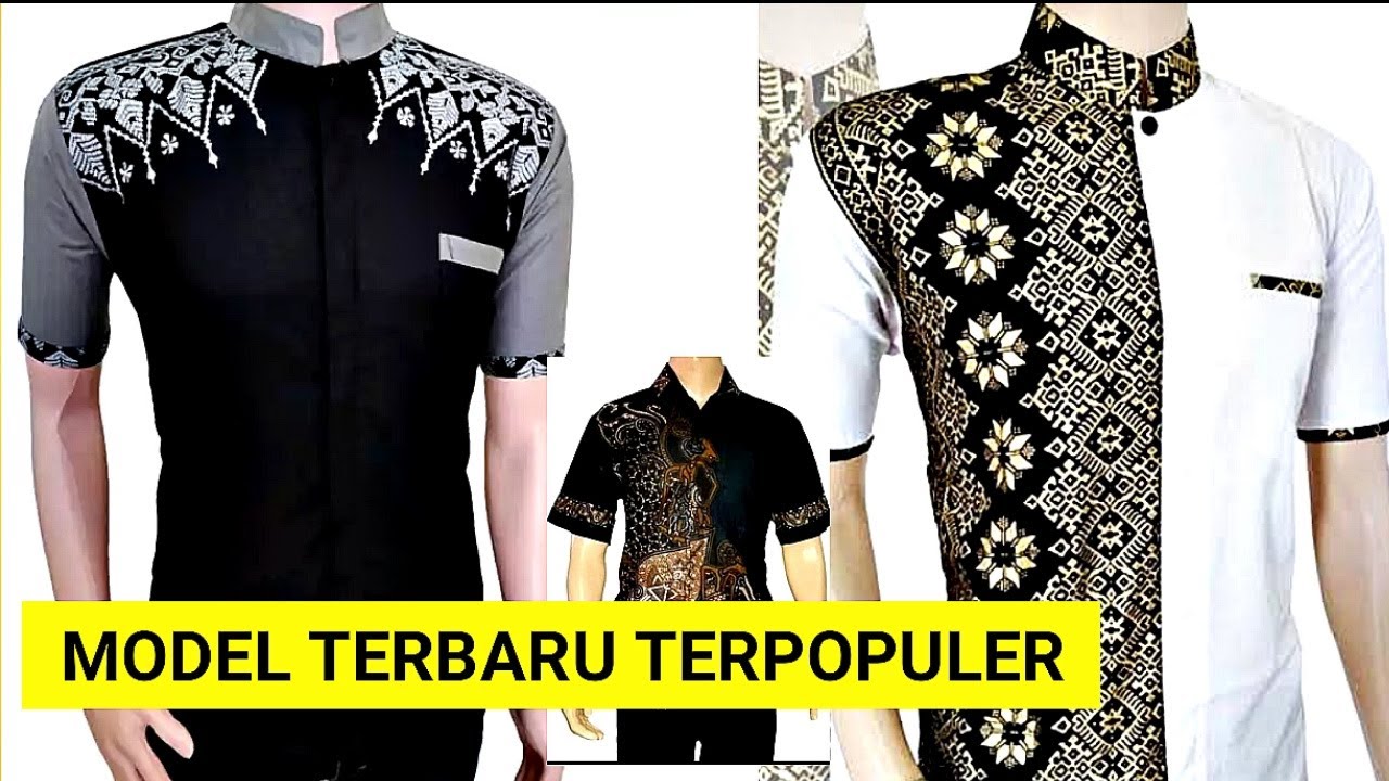 40+ Model Baju koko Pria kombinasi batik Lengan Pendek 2019 #trending