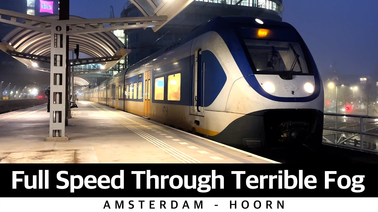 🇳🇱 Is It Dangerous? Signals & Stations Hiding in Thick Fog! CABVIEW Amsterdam - Haarlem - Hoorn 2025
