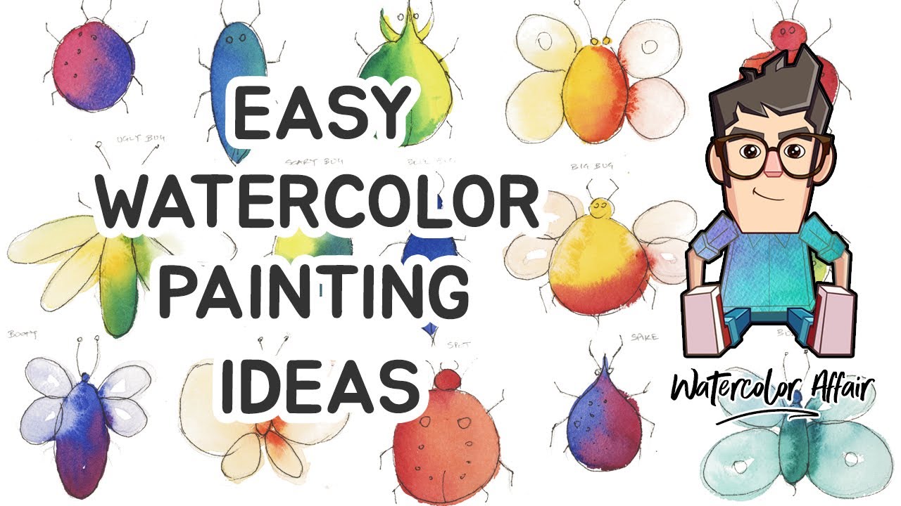 Watercolor Painting Ideas (Super Easy Things to Paint)