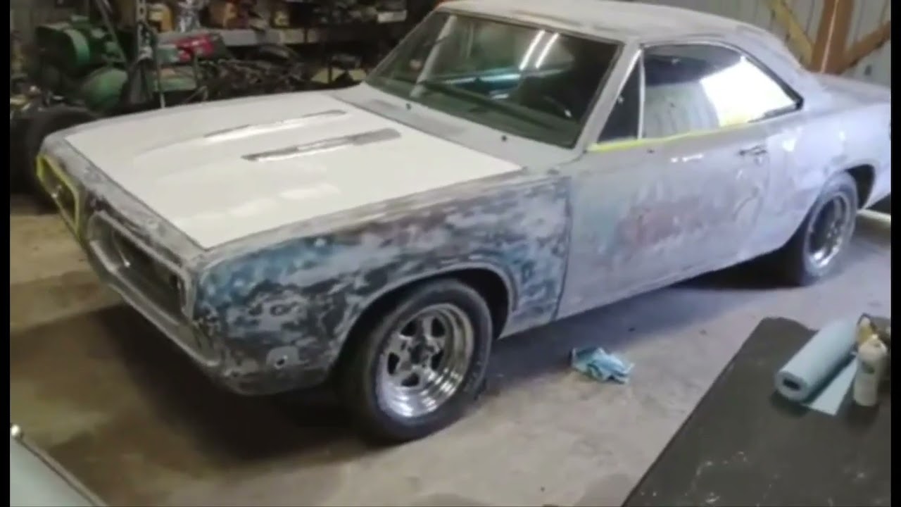 68 Plymouth Barracuda update. New wheels & tires & a nice hood