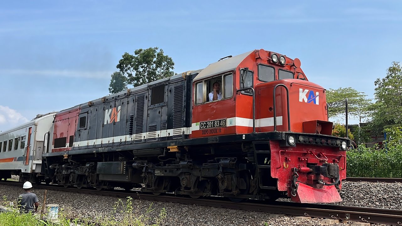 LOKOMOTIF RNB!!🤤😍🤩| CC 201 83 46 JR ex KPT | KA 161 BANGUNKARTA (JG-PSE)