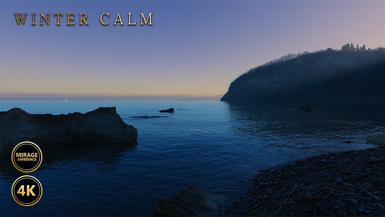 Morning Sea Ambience | Calm Waves & Distant Ship Hum | 4K