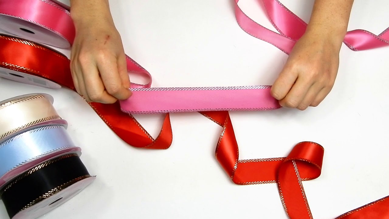 Striped Metallic Edge Satin Ribbon Item # 56120102