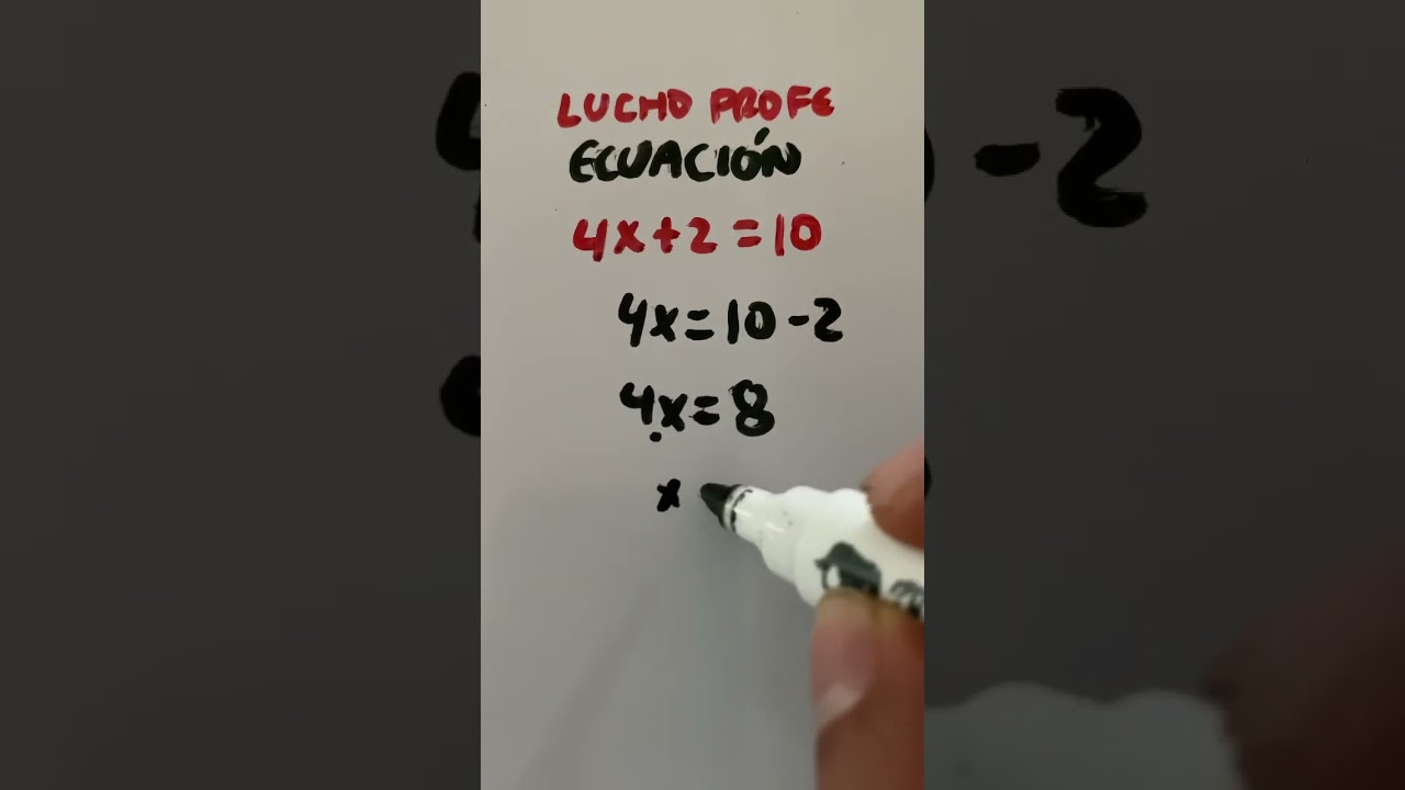 Ecuaci&oacute;n, despejar X                               #maths #mathematicas