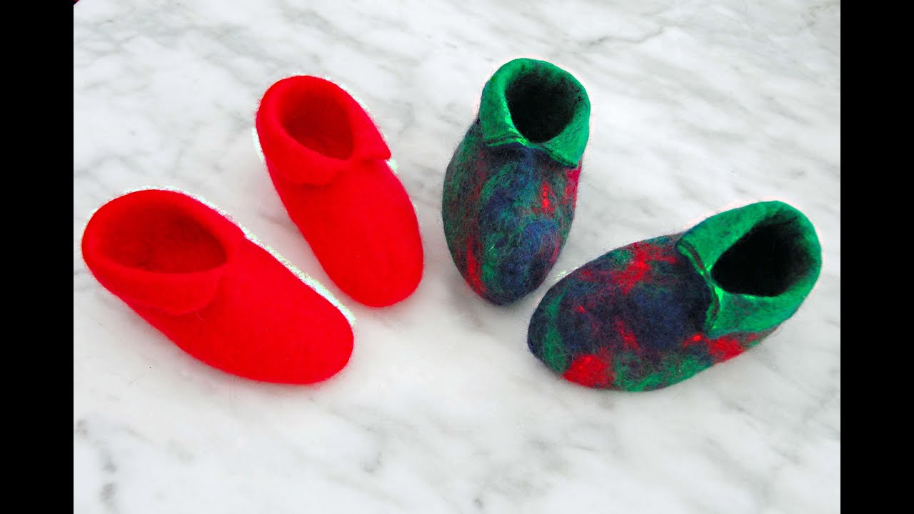 How to Wet Felt a pair of Baby Booties