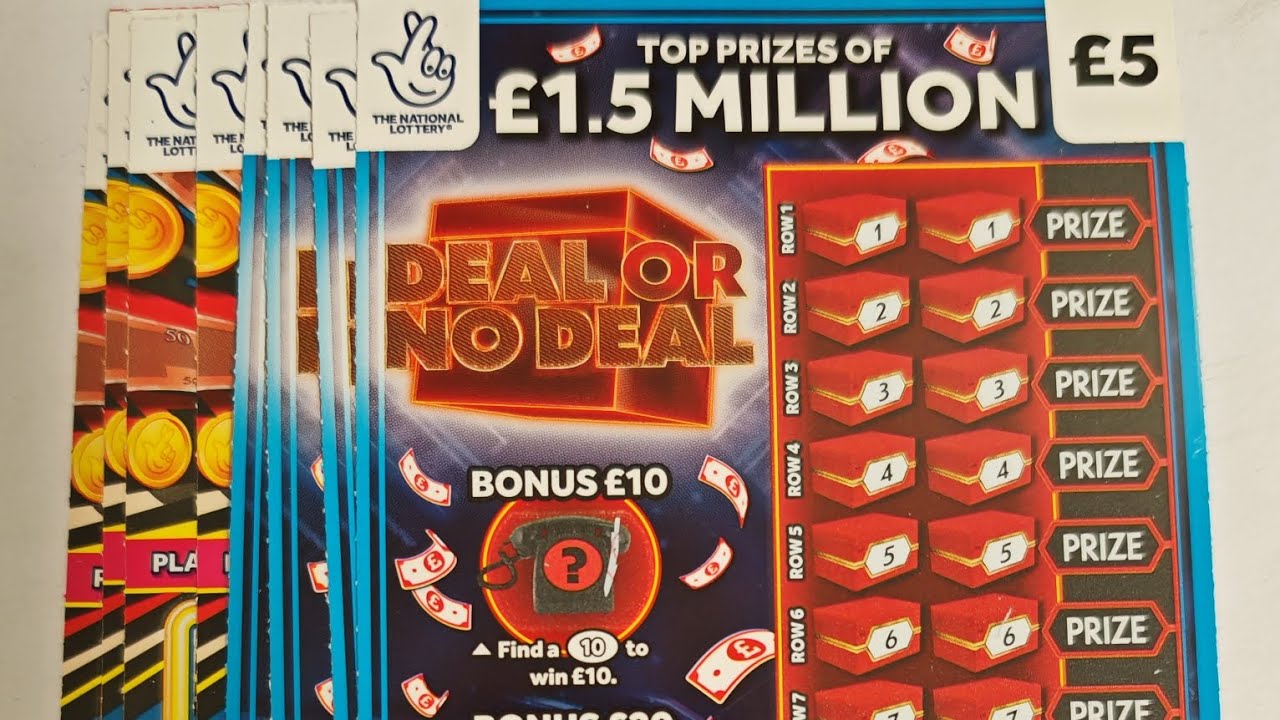 Скретч-карты Deal or No Deal с пополнением на 500 фунтов стерлингов, в игре 50 фунтов стерлингов.