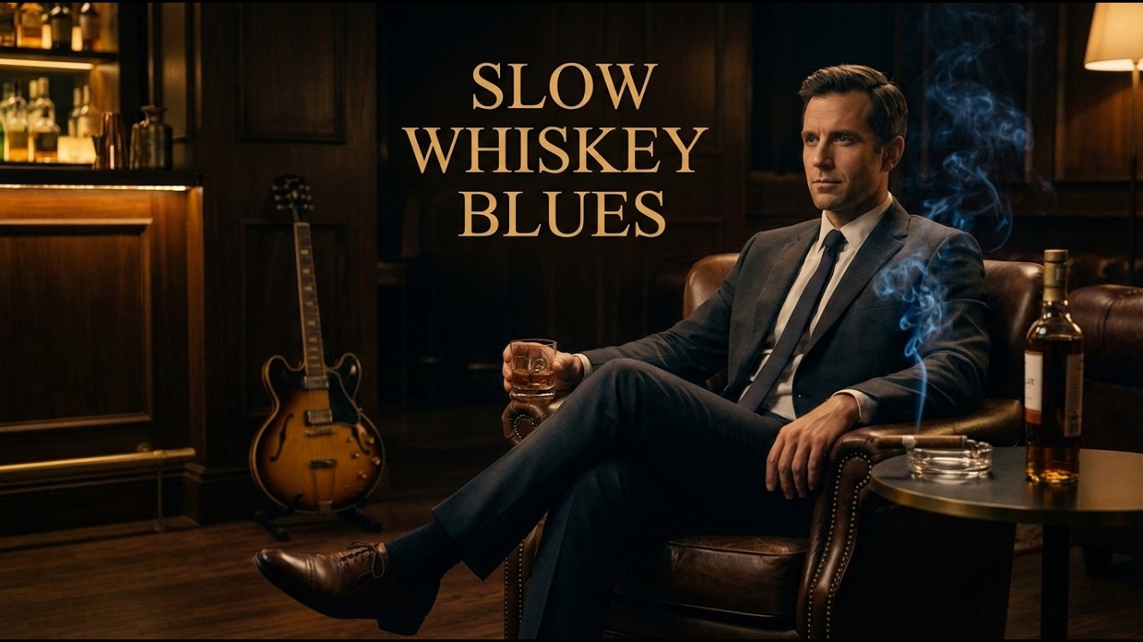 Slow Whiskey Blues & Night Jazz | Relaxing Moody Guitar Music for Late Nights