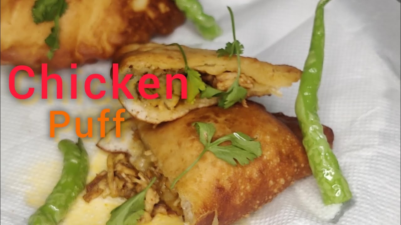 CHICKEN PUFF RECIPE | Home made chicken puff 