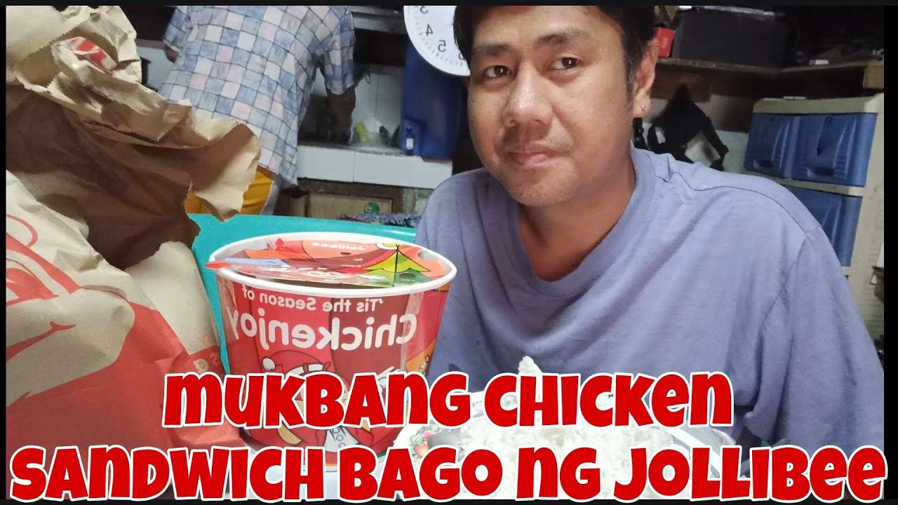 MAY BAGO ANG JOLLIBEE, CHICKEN SANDWICH TRY KO I SAMA SA MUKBANG WITH CHICKENJOY & CHAMP JR. & SALAD
