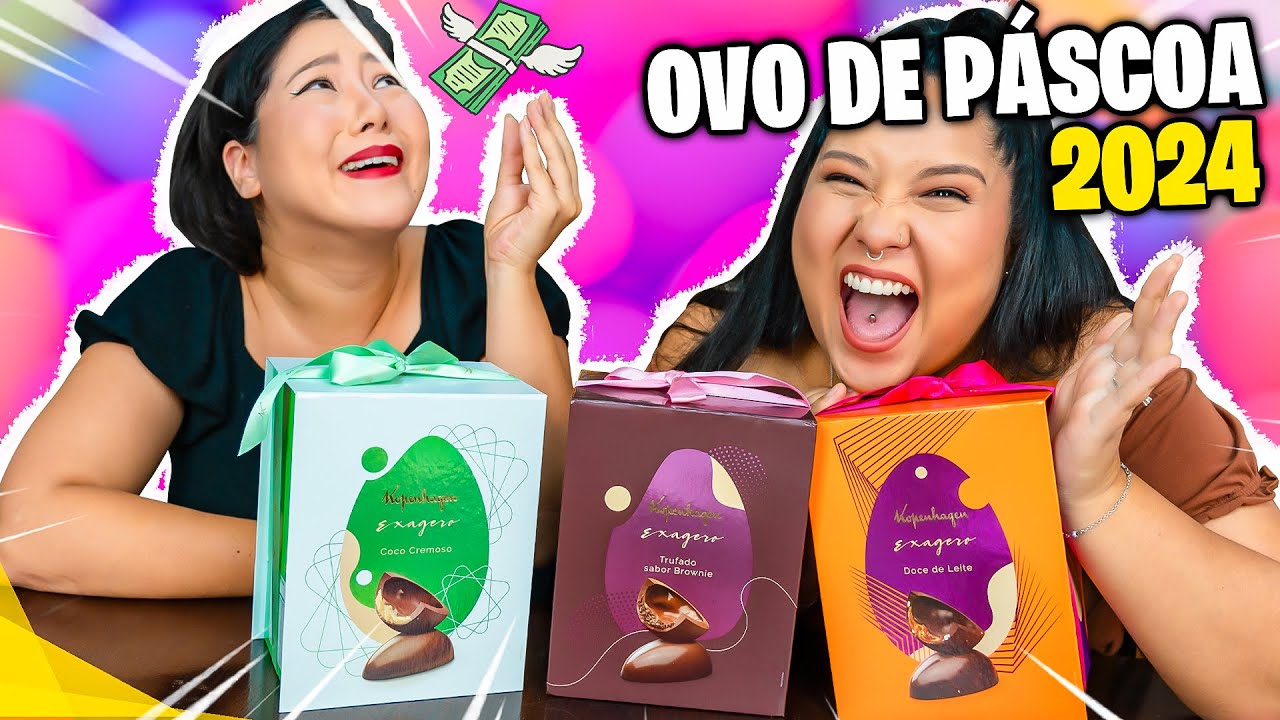 PROVANDO OVO DE PÁSCOA 2024 *Coco, brownie, doce de leite | Blog das irmãs