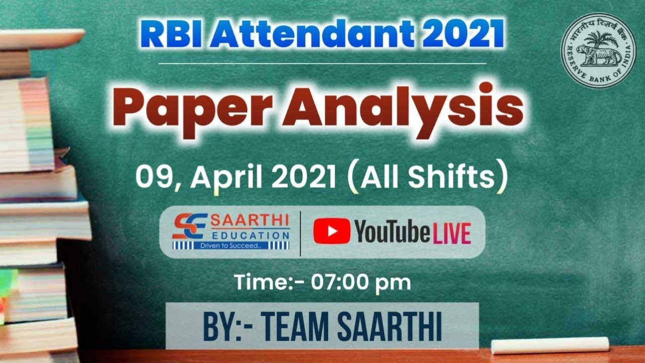 RBI Attendant 2021 Paper Analysis by Team Saarthi