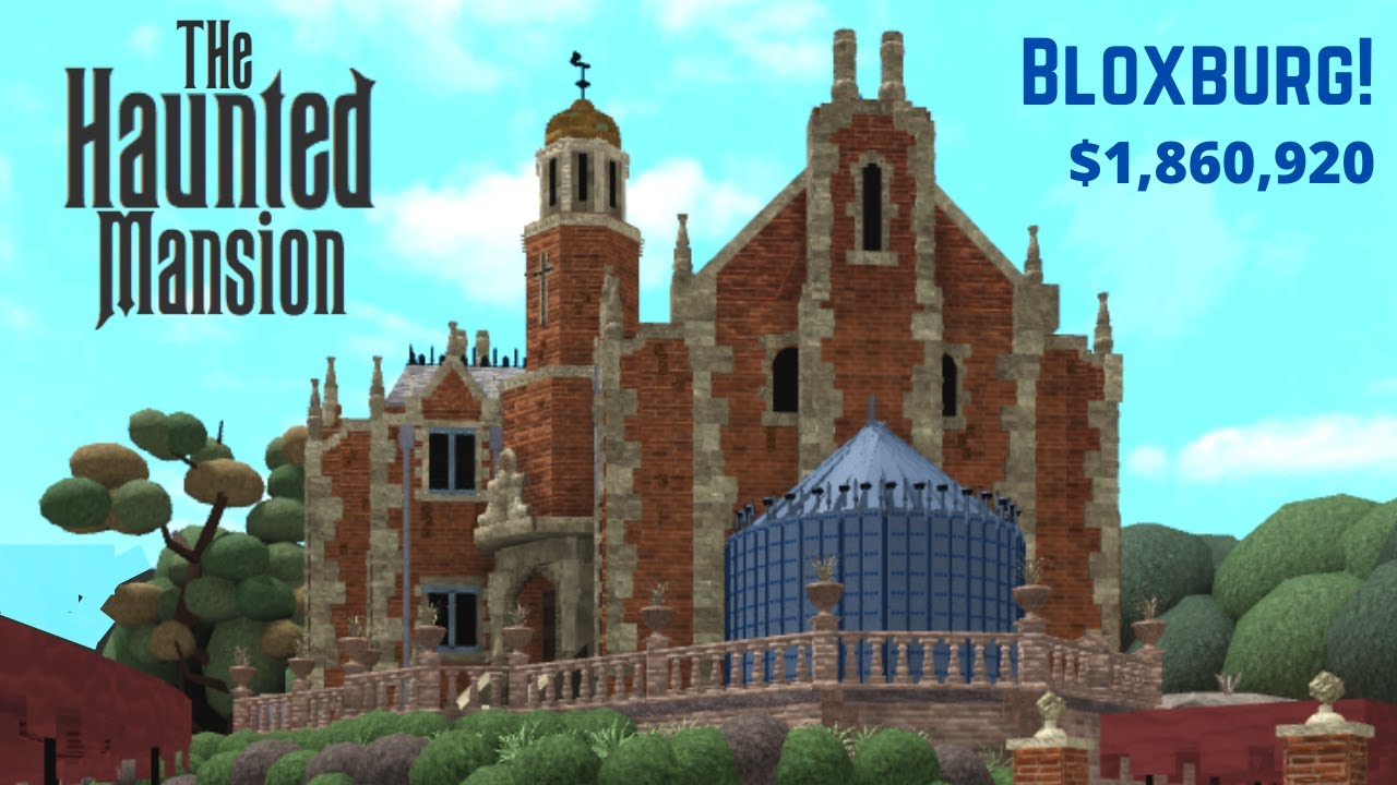 Disney's Haunted Mansion in Bloxburg | Full Ride-through and Speedbuild Part 1