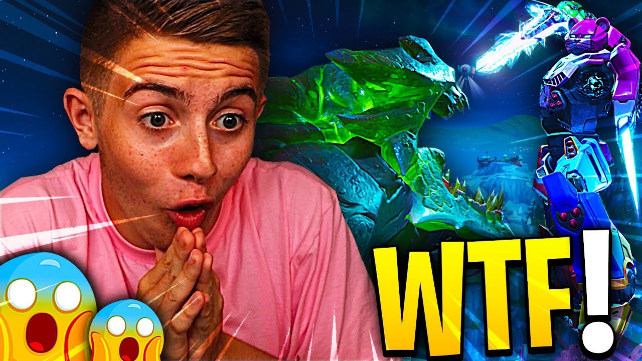 JE DÉCOUVRE LE NOUVEL ÉVÉNEMENT COMBAT ENTRE LE ROBOT ET LE MONSTRE SUR FORTNITE !!!