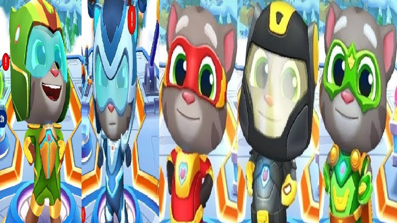 Talking Tom Hero Dash TALKING tom All Outfits Unlocked Gameplay  HD