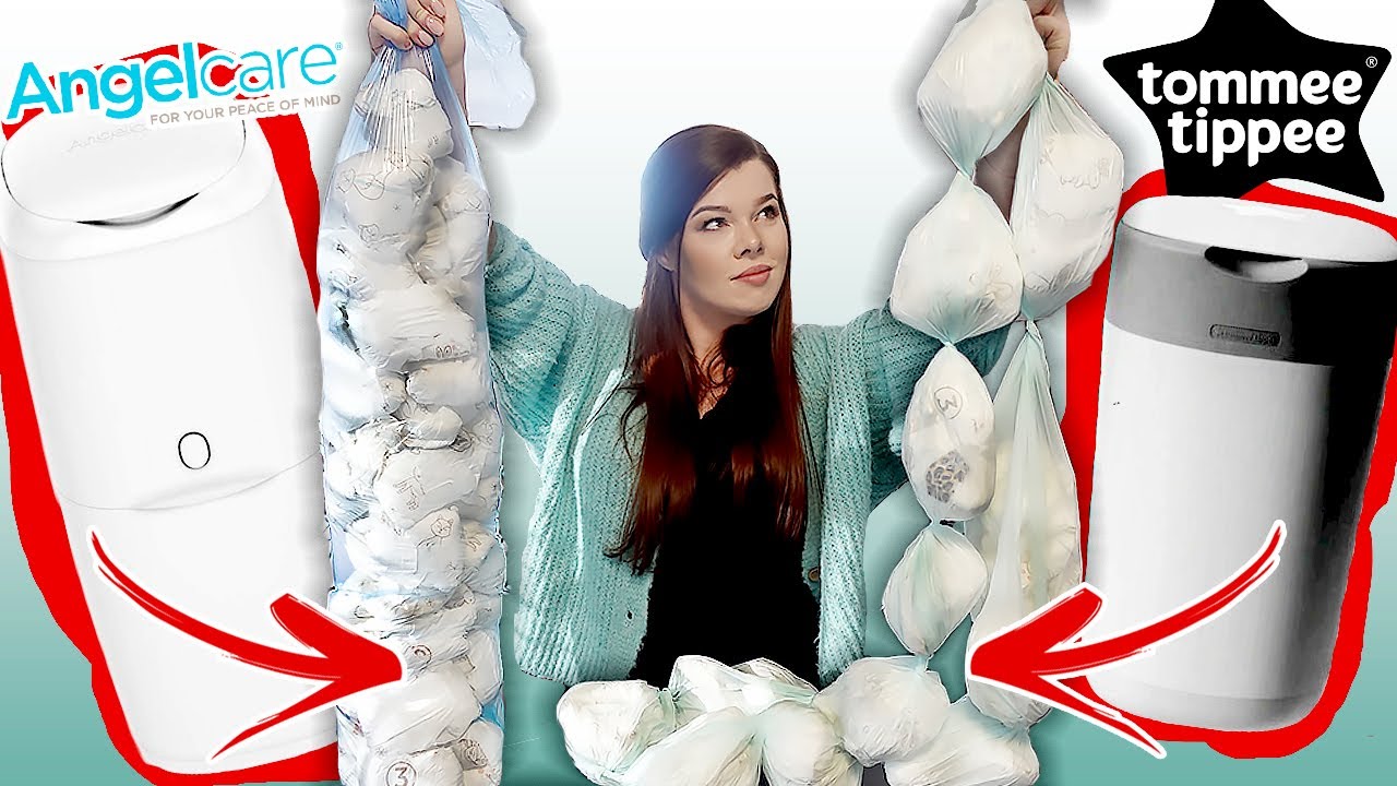 PORÓWNANIE i TEST KOSZY NA PIELUCHY AngelCare vs Tommee Tippee