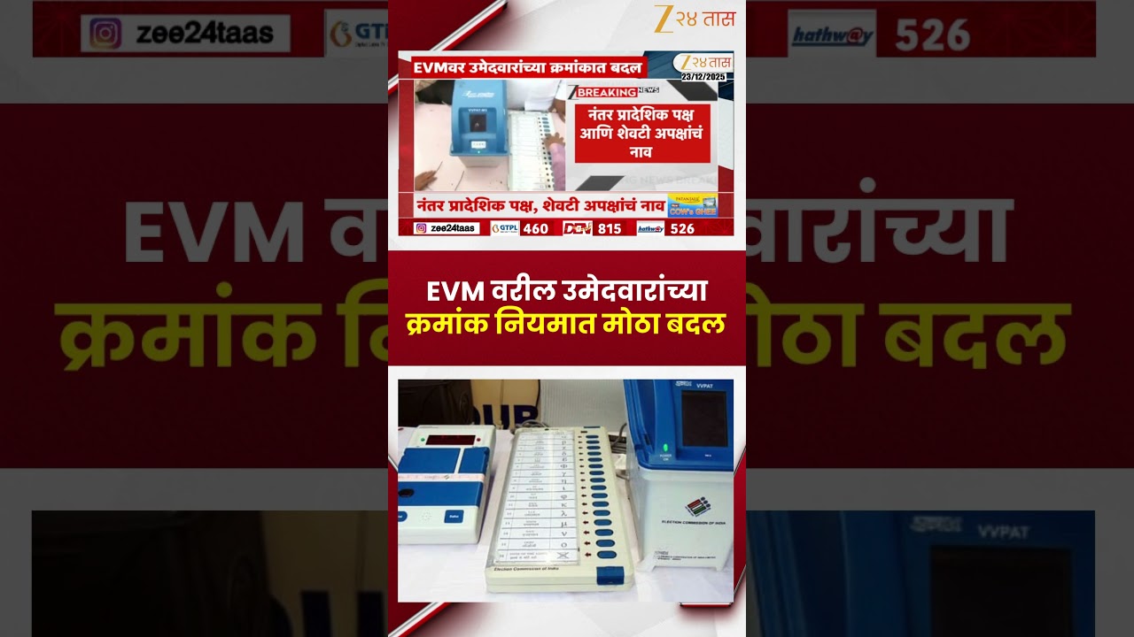 Election Update | EVM वरील उमेदवारांच्या क्रमांक नियमात मोठा बदल, उमेदवारांच्या क्रमाकांत बदल