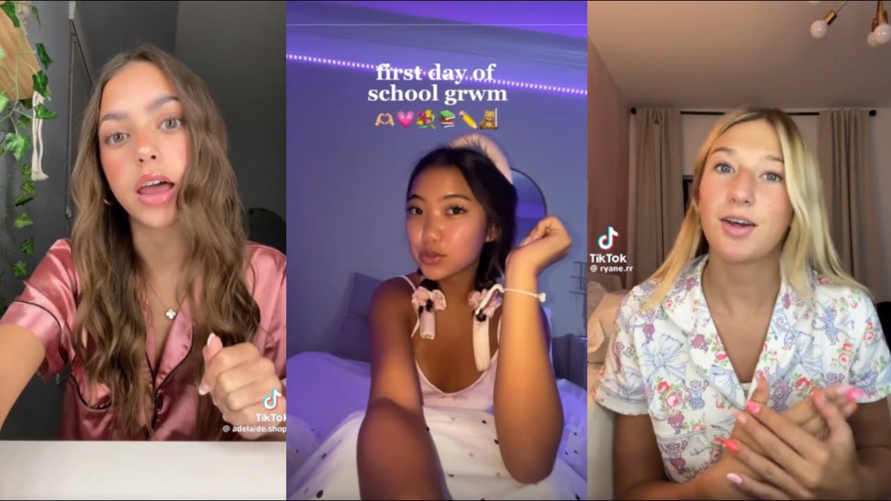 Grwm first day of school - TikTok compilation 🪞🎀