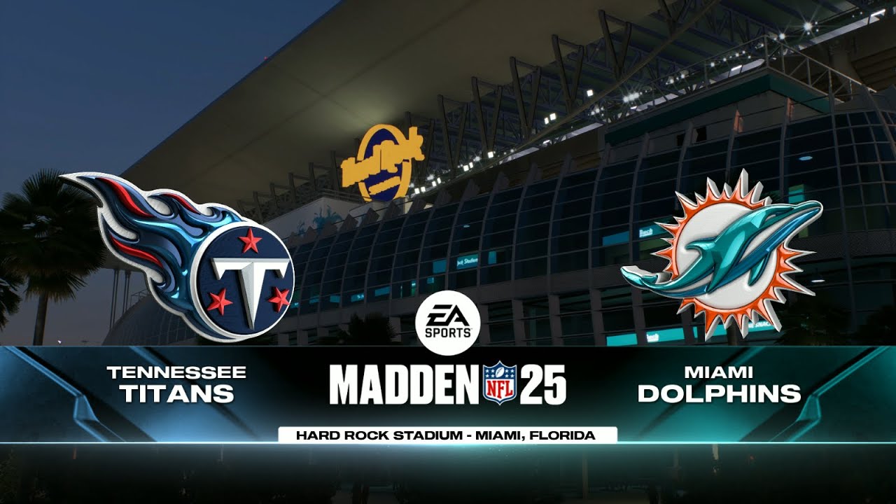 Madden 25 - Tennessee Titans @ Miami Dolphins - Week 4 Monday Night Football