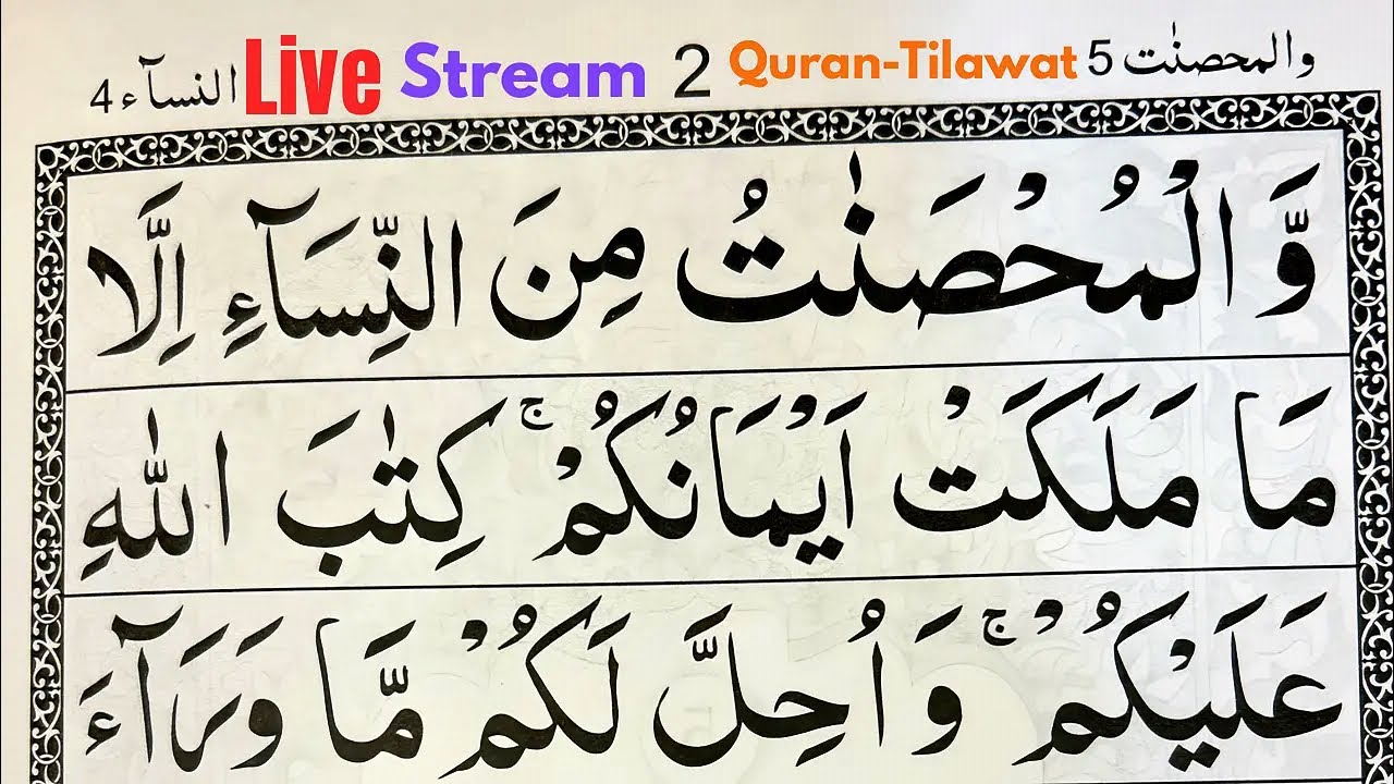 Amazing Quran Tilawat❤️&zwj;🩹Live stream (القرآن)❤️