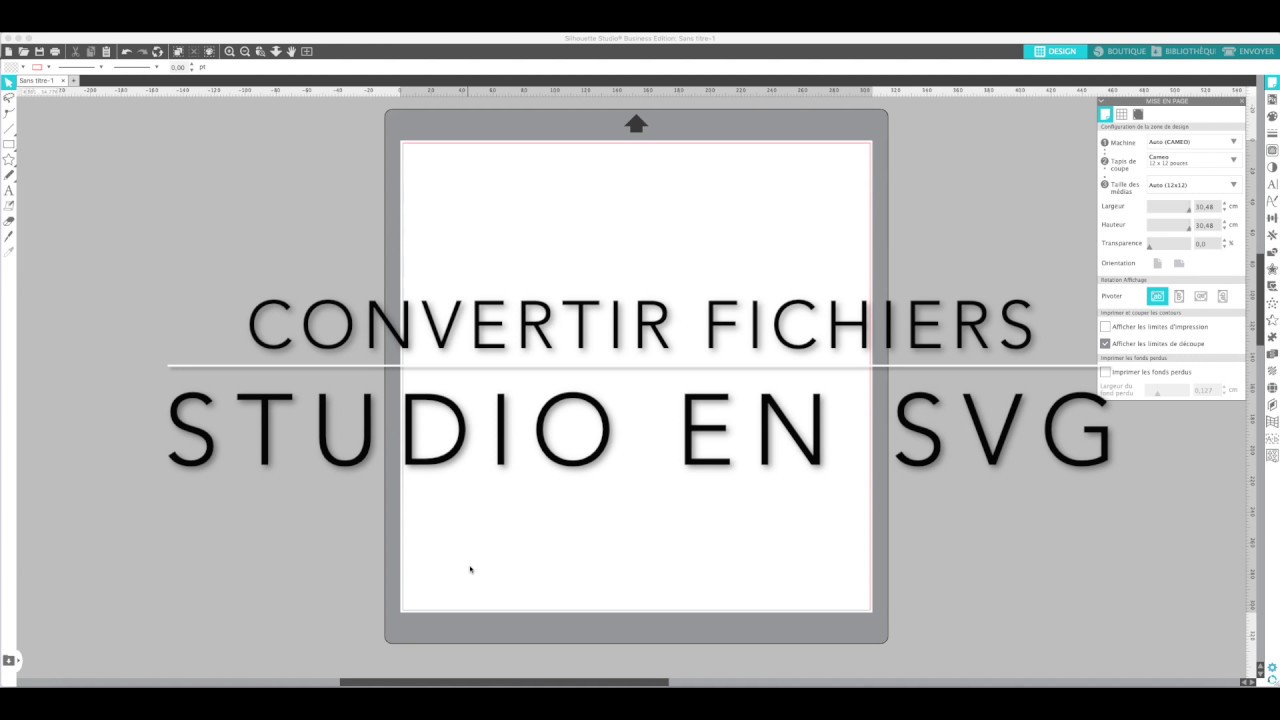 Cricut Design Space - Convertir fichiers Silhouette et Scanncut au format SVG