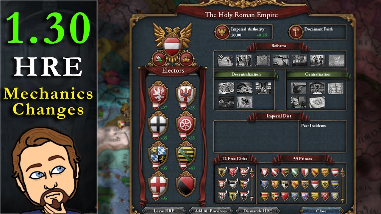 [EU4] HRE Mechanics changes in Upcoming Patch 1.30 ('Emperor' Update)