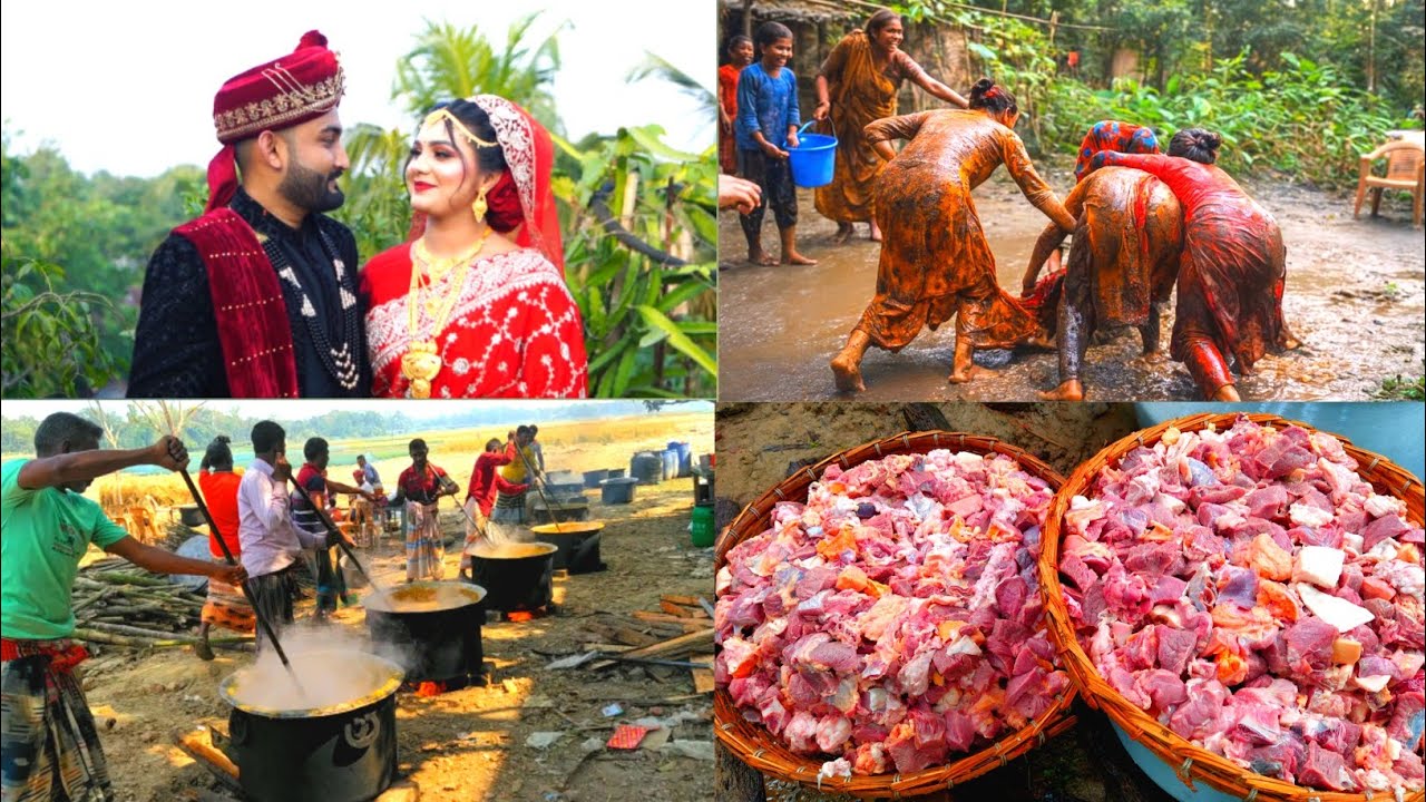 গ্রামের সাদামাটা বিয়ের অনুষ্ঠান | Traditional Village Wedding Cooking Full Video |  Hijol