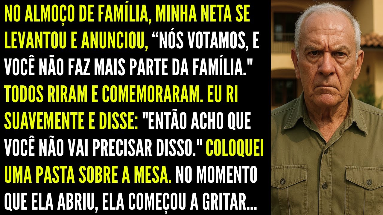 No almoço de família, minha neta anunciou, 