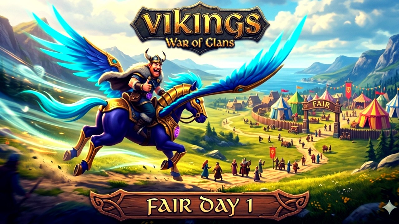 Ярмарка День1(Fair Day 1) Vikings War of Clans #vikings #games #mmorpg