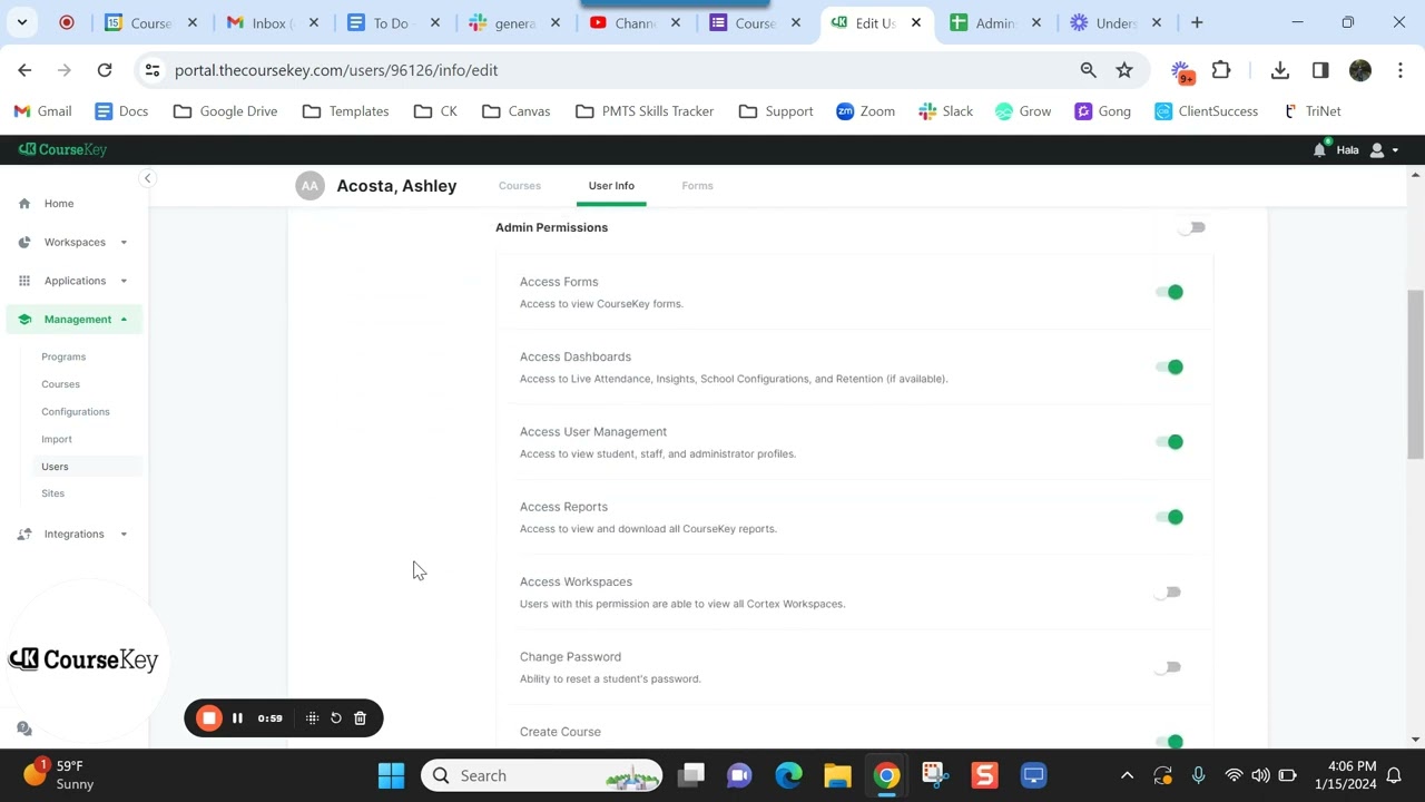 CourseKey Training: Admin Permissions