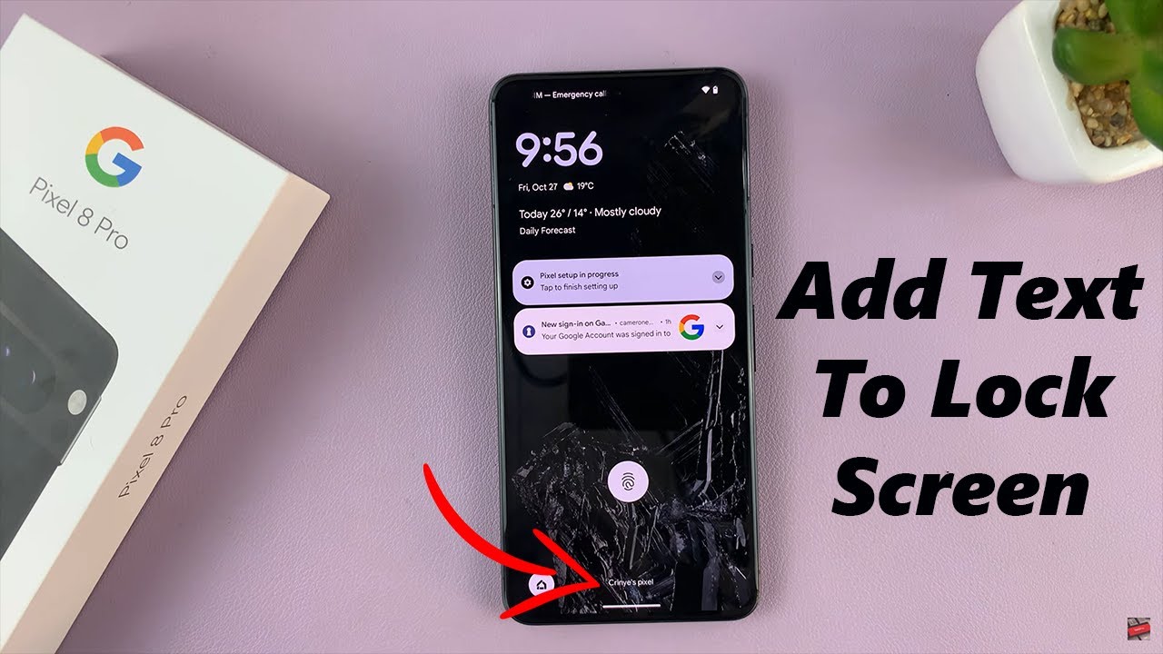 How To Add Text On Lock Screen Of Google Pixel 8 / Pixel 8 Pro