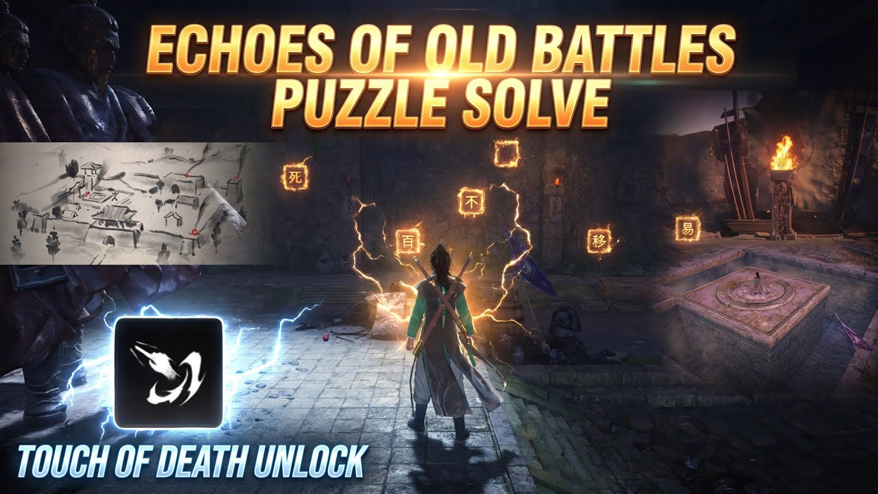 Chinese Character Puzzle Solved! Where Winds Meet - Echoes of Old Battles / Touch of Death