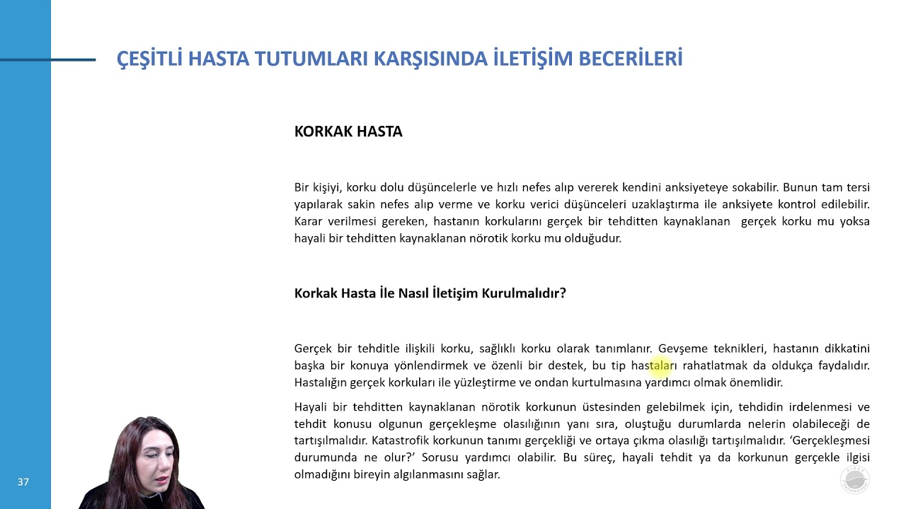 Çeşitli hasta tutumları karşısında iletişim becerileri 2