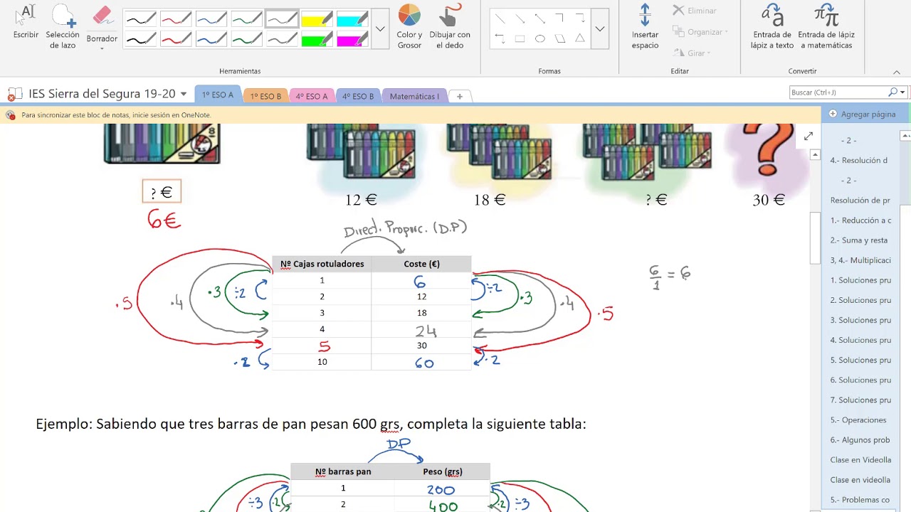 1º ESO Proporcionalidad y porcentajes 1