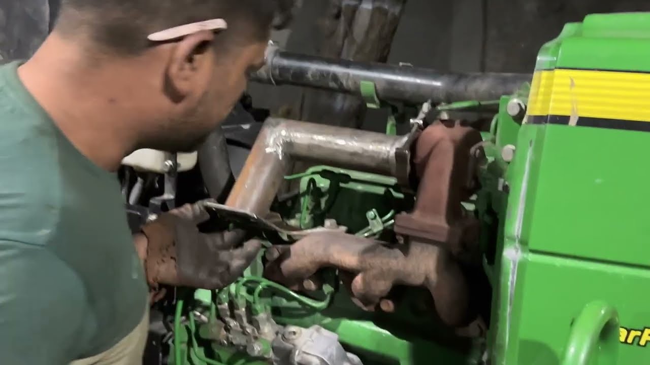 John deere tractor Ki silencer dholki kaise nikale // ट्रैक्टर की साइलेंसर ढोलकी कैसे निकाले​⁠ ?