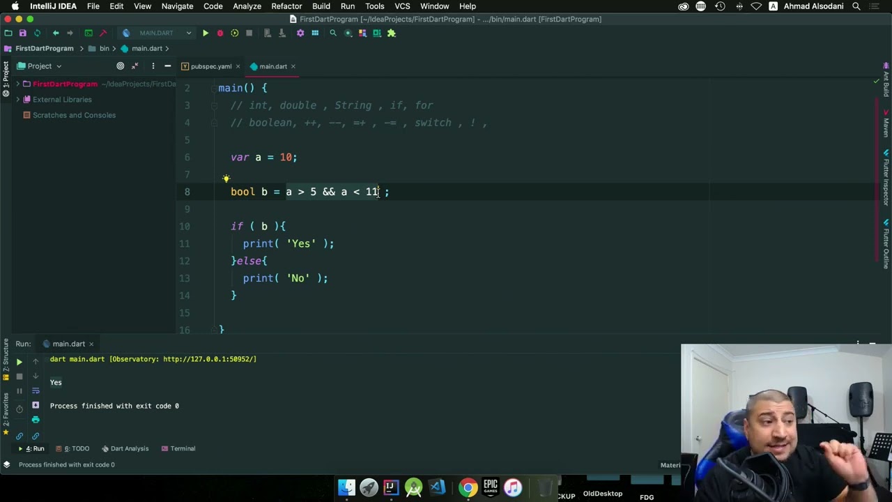 04 04    أساسيات لغة دارت  bool   List   switch   operators   variables