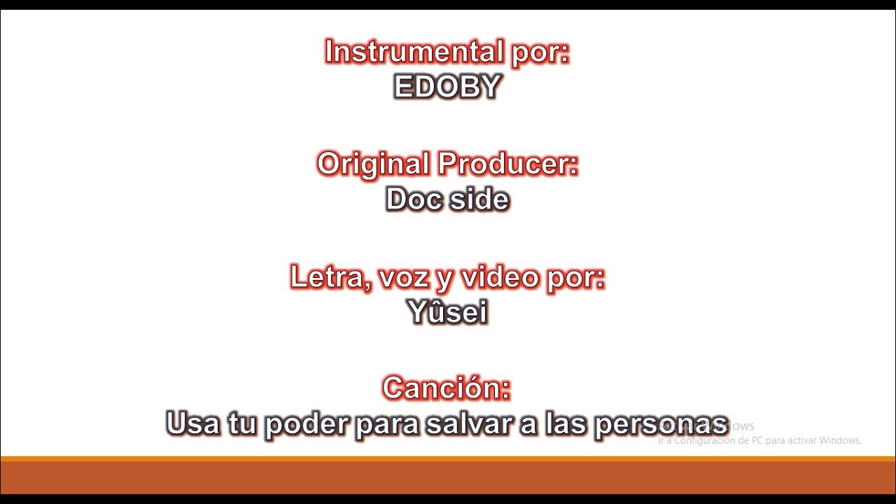 Usa tu poder para salvar a las personas (Y&ucirc;sei) {Video Lyric} Prod: EDOBY