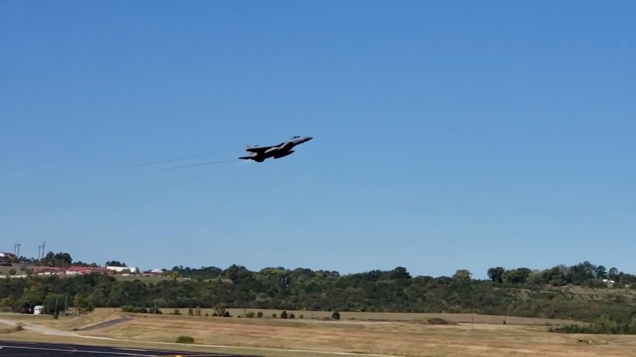 F-15s buzzing the field heading to the flyover at Talladega 10-2-22
