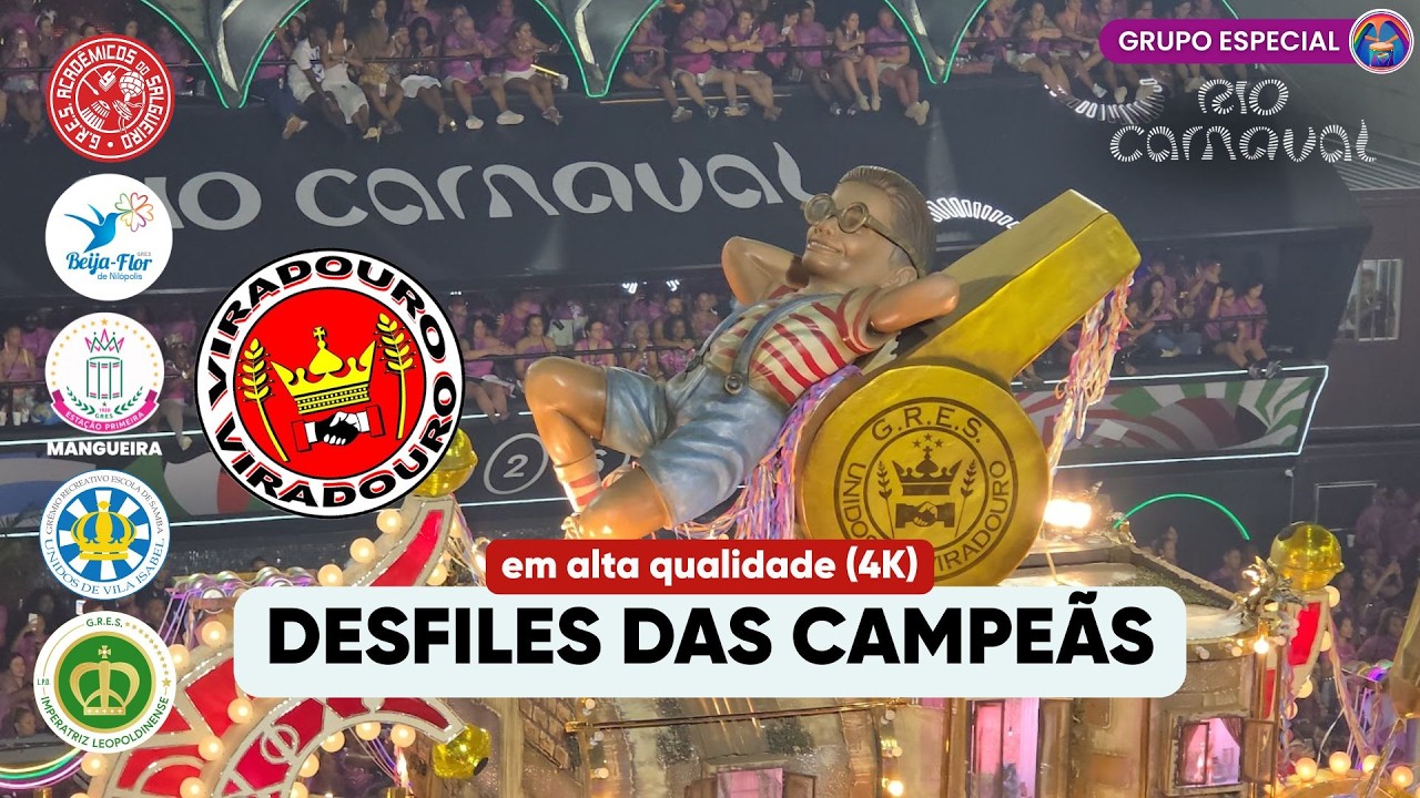 VIRADOURO É CAMPEÃ! 🥇 Junção das 6 Melhores do Carnaval Rio 2026 | COMPLETO