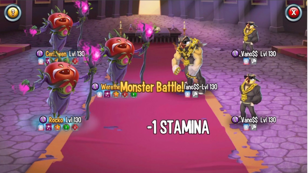 Monster Legends Super Tomato level 130 vs Super Vanoss level 130