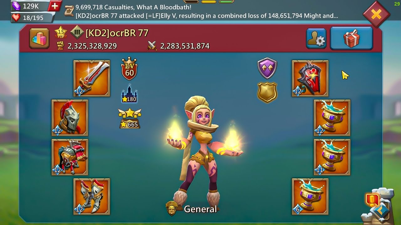 Lords Mobile - ocrBR 77 vs Player Online