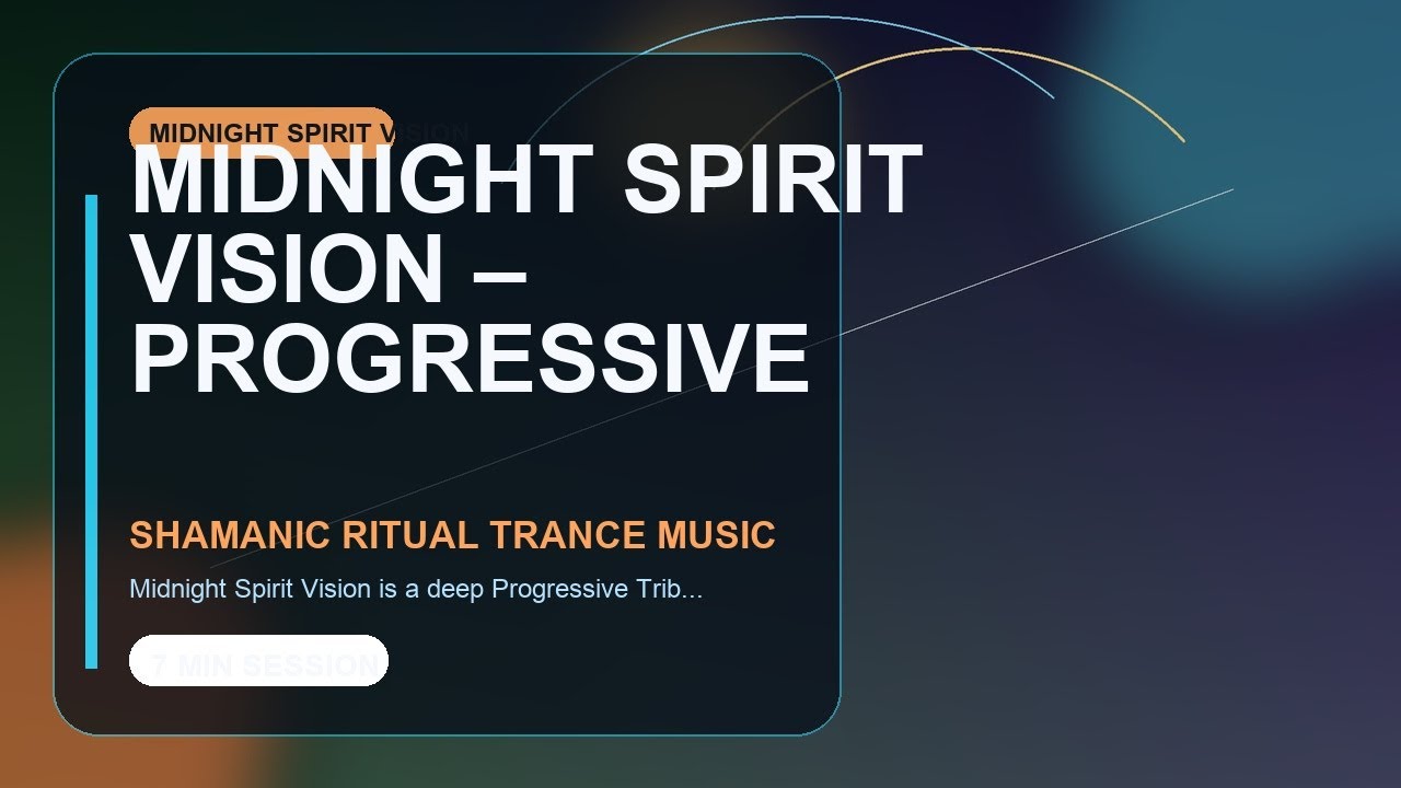 Midnight Spirit Vision – Progressive Tribal Drum Trance | Shamanic Ritual Trance Music